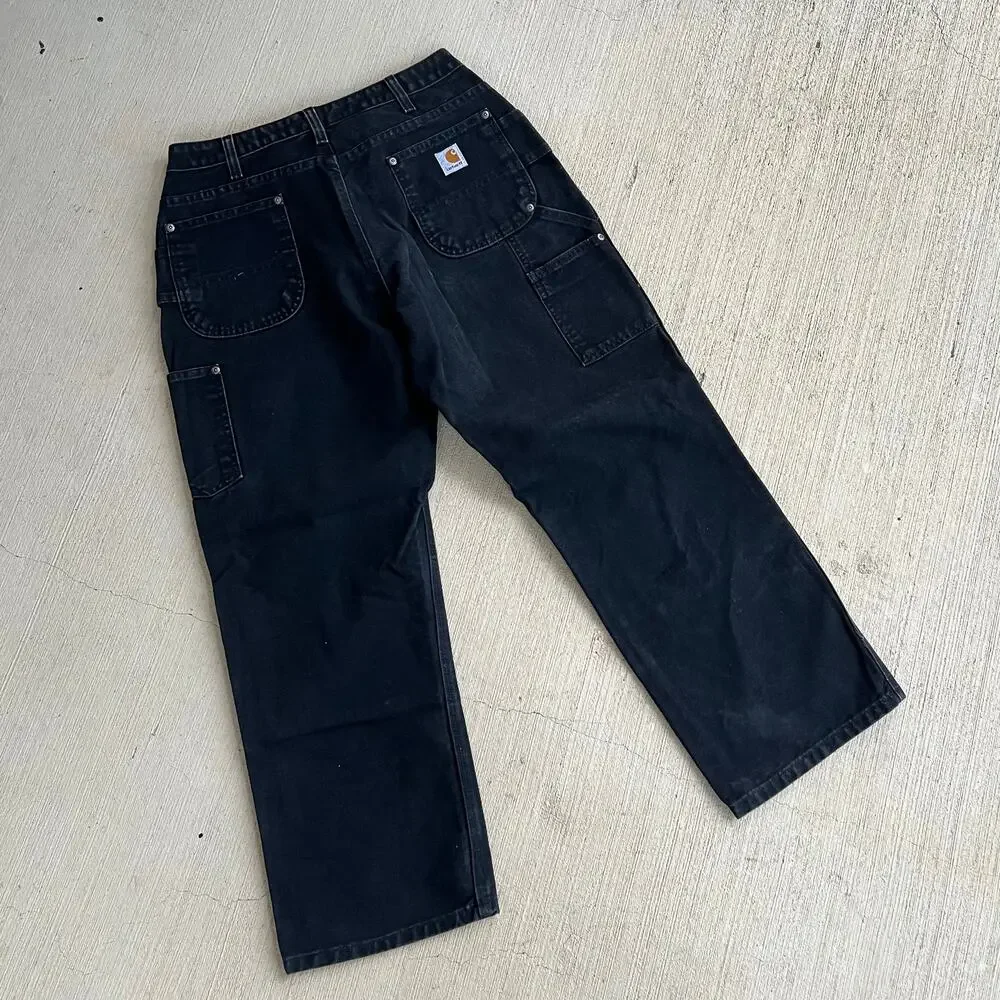 Carhartt WOMENS WB136 BLK black double knee work wear carpenter pants